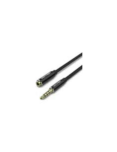 Cable Estéreo Vention BHCBD/ Jack 3.5 Macho - Jack 3.5 Hembra/ 50cm/ Negro
