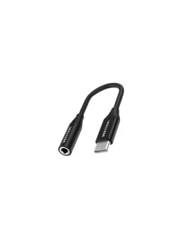 Conversor Vention BIHBA/ Jack 3.5 Hembra - USB Tipo-C Macho/ 10cm/ Negro