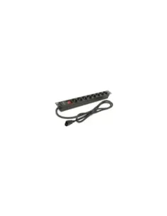 Regleta con Interruptor Phasak BNS 3535/ 8 Tomas de Corriente/ Cable 2m/ Negro