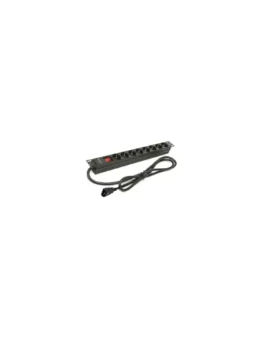 Regleta con Interruptor Phasak BNS 3535/ 8 Tomas de Corriente/ Cable 2m/ Negro