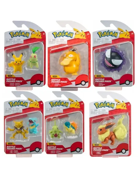 Pack de 6 figuras pokemon batalla ola 10