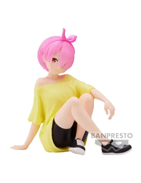 Figura banpresto re: zero starting life in another world relax time ram training style