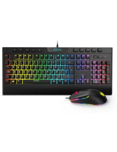 Pack krom rgb teclado membrana y raton kalyos