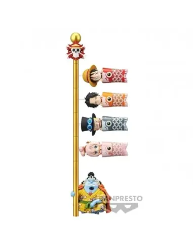 Figura banpresto one piece world collectable figure - carp streamer -  6cm 1 unidad aleatoria