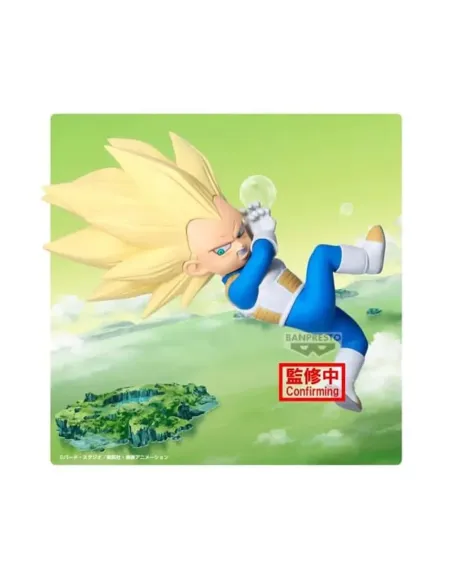 Figura banpresto dragon ball daima super saiyan 3 vegeta mini con panel 13cm