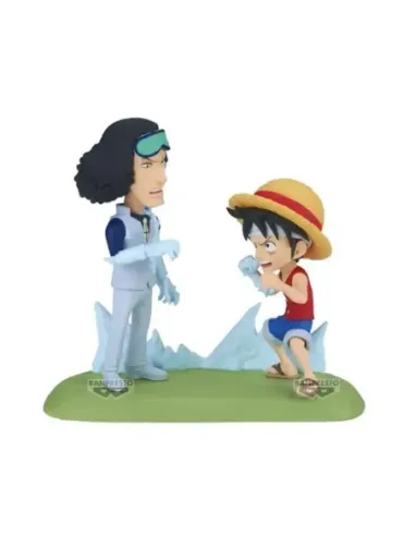 Figura banpresto one piece world collectable figure log stories monkey.d.luffy vs kuzan 9cm