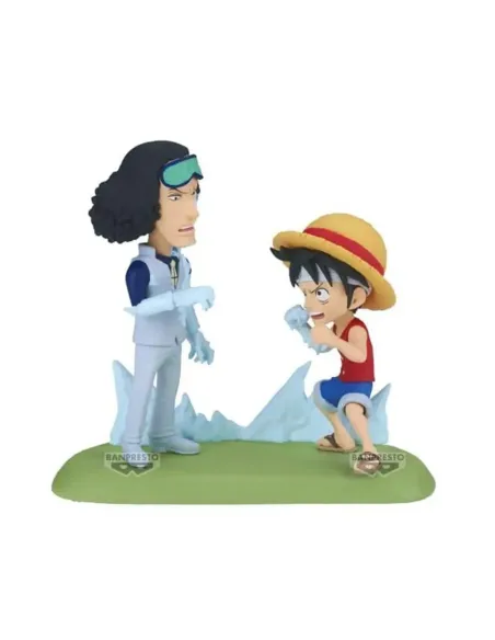 Figura banpresto one piece world collectable figure log stories monkey.d.luffy vs kuzan 9cm