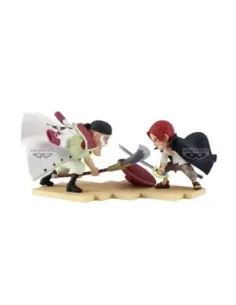 Figura banpresto one piece world collectable figure log stories edward newgate vs shanks 13cm