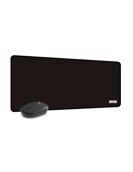 Alfombrilla + raton inalambrico subblim harmony negro