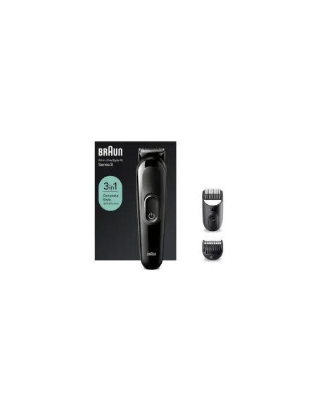 Afeitadora Braun All in One 3 en 1 Style Kit Series 3/ con batería/ 2 Accesorios