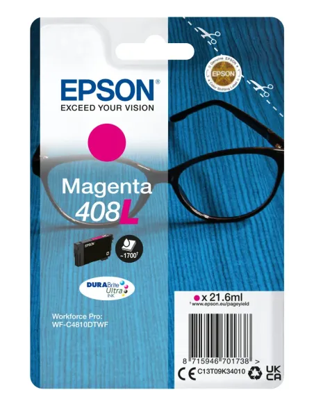 Cartucho tinta epson 408l magenta durabrite 408l ultra ink