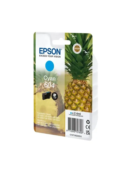 Cartucho epson 604 cian c13t10g24010 xp2200 wf - 2910 piña