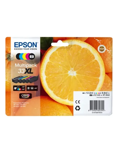 Multipack cartucho tinta epson expression home 5 colores 33xl