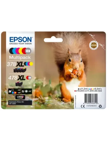 Multipack cartucho epson c13t379d4010 6 colores 378xl - 478xl