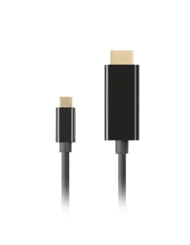 Cable usb tipo c a hdmi 4k lanberg 0.5m - macho - macho - negro