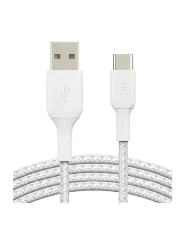 Cable usb tipo c a usb tipo a belkin 3m -  macho - macho -  blanco -  trenzado
