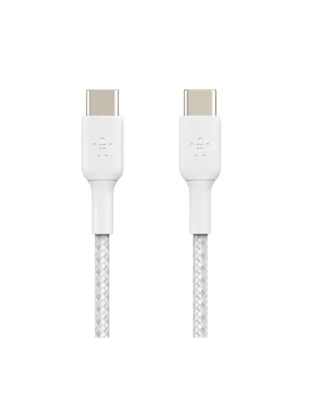 Cable usb tipo c belkin 2m -  macho - macho -  blanco -  trenzado