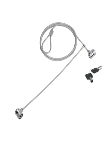 Cable seguridad para portatiles 1.5m conceptronic doble cabezal + llave