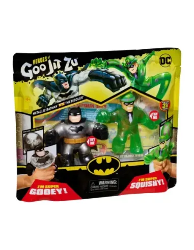 Pack de 2 figuras bandai goo jit zu dc héroes batman vs the riddler