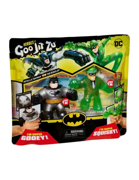 Pack de 2 figuras bandai goo jit zu dc héroes batman vs the riddler