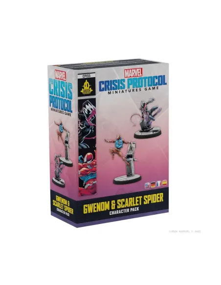 Juego de mesa marvel crisis protocol gwenom & scarlet spider edad recomendada 14 años