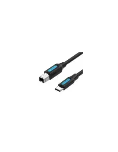 Cable USB 2.0 Tipo-C Vention CQUBH/ USB Tipo-B Macho - USB Tipo-C Macho/ 480Mbps/ 2m/ Negro