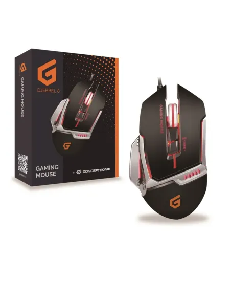 Mouse raton gaming conceptronic djebbel02b optico - usb - 4000dpi