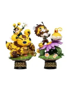 Set de 2 figuras beast kingdom dstage league of legends nunu beelump y heimerstinger