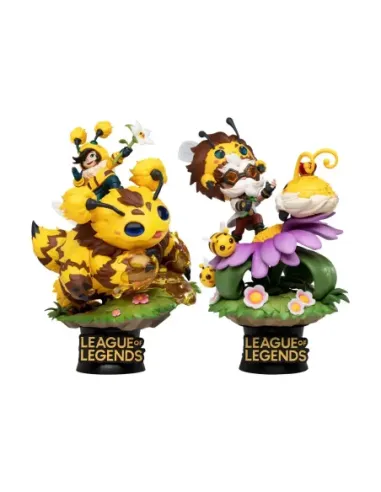 Set de 2 figuras beast kingdom dstage league of legends nunu beelump y heimerstinger