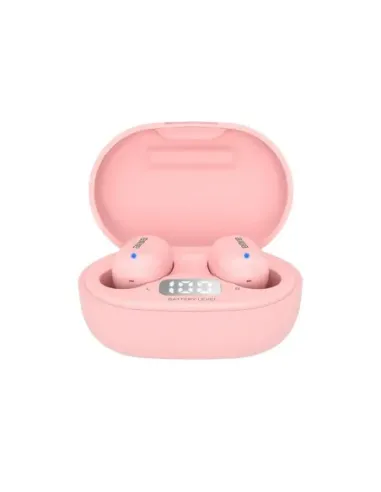 Auriculares inalambricos aiwa ebtw - 150 bluetooth rosa + estuche de carga