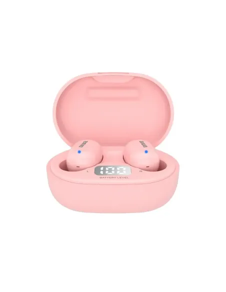 Auriculares inalambricos aiwa ebtw - 150 bluetooth rosa + estuche de carga