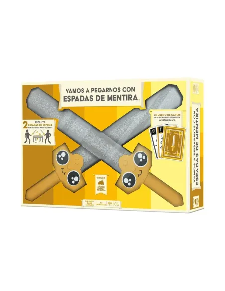 Juego de mesa vamos a pegarnos con espadas de mentira edad recomendada 10 años