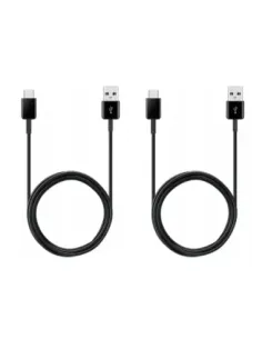 Cable usb tipo c a usb tipo a samsung 1.5m -  macho - macho -  negro 2 unidades
