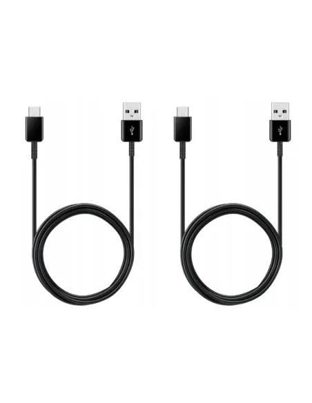Cable usb tipo c a usb tipo a samsung 1.5m -  macho - macho -  negro 2 unidades