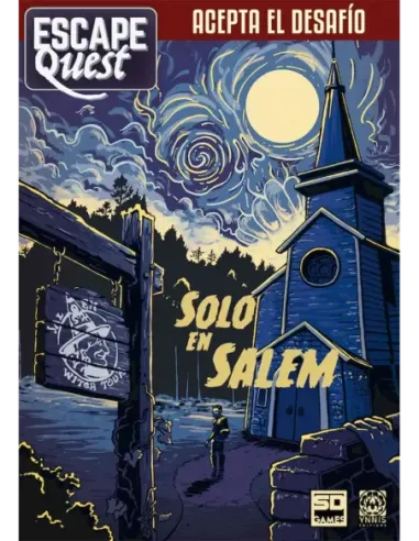 Juego de mesa escape quest 3: solo en salem formato libro pegi 12