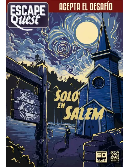 Juego de mesa escape quest 3: solo en salem formato libro pegi 12