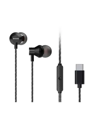 Auriculares aiwa estm - 50usb - c - bk usb tipo c negro