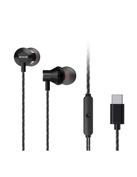 Auriculares aiwa estm - 50usb - c - bk usb tipo c negro