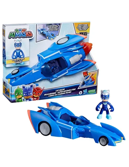 Figura hasbro gatomovil pj masks power heroes -  súper gato - móvil