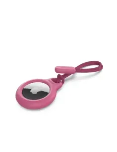 Llavero belkin f8w974btpnk apple airtag rosa con correa