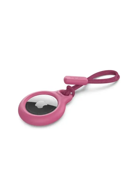 Llavero belkin f8w974btpnk apple airtag rosa con correa