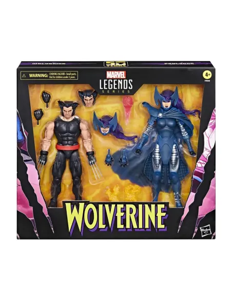 Set figuras hasbro marvel legends series wolverine & lady psylocke