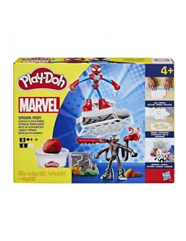 Juego hasbro play - doh spiderman launch and slice battle