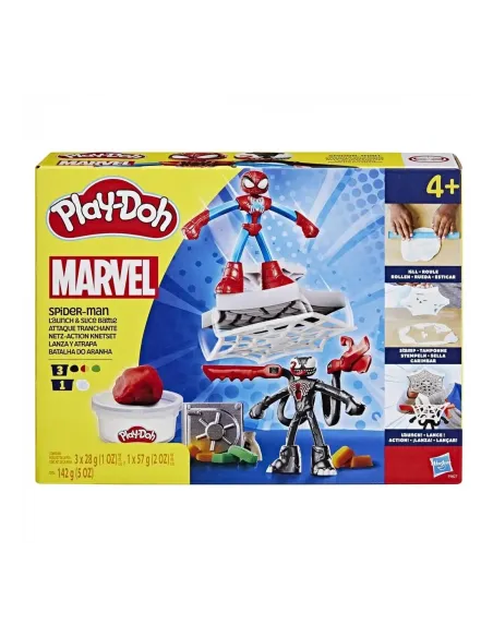 Juego hasbro play - doh spiderman launch and slice battle
