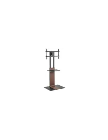 Soporte de Suelo Inclinable/ Giratorio con Bandeja DVD Aisens FT86TSE-401 para TV de 37-86"/ hasta 50kg