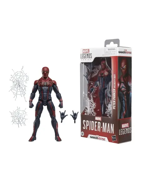 Figura hasbro marvel legends series gamerverse spider - man peter parker velocity suit