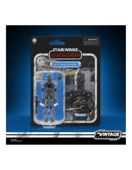 Figura hasbro star wars the mandalorian the vintage collection ig - 12 grogu & anzellan