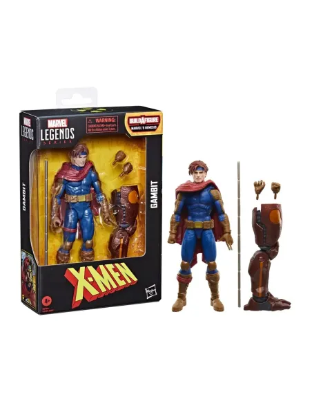 Figura hasbro marvel legends series build a figure marvels nemesis x - men gambit