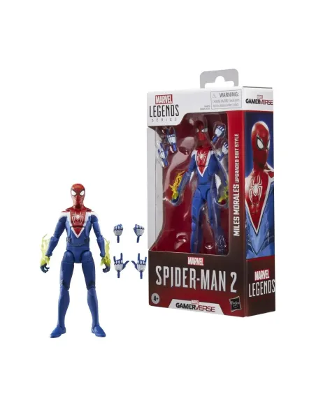Figura hasbro marvel legends series spider - man 2 miles morales (upgraded suit style)