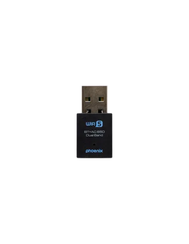 Nano adaptador phoenix receptor de red wifi bluetooth 2 en 1 650mbps dual band